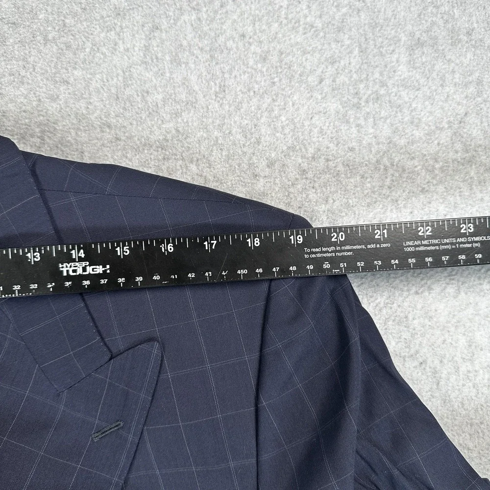Ermenegildo Zegna Blazer Sport Coat Mens 40 Blue Wool Double Breasted Italy